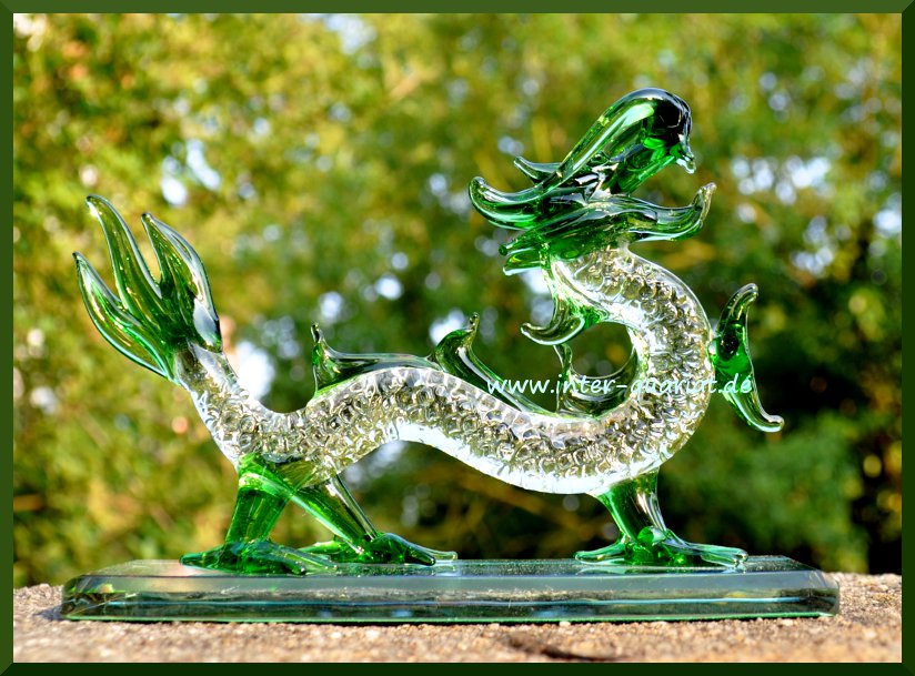 Glasdrache grün